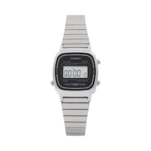 🕒 Laikrodžiai, Laikrodis Casio Vintage LA670WEA-1EF Sidabrinė