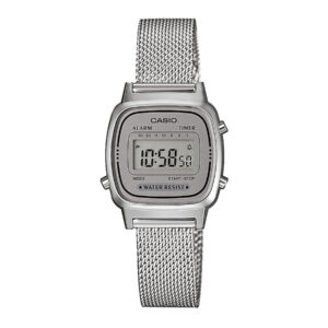 🕒 Laikrodžiai, Laikrodis Casio Vintage LA670WEM-7EF Sidabrinė