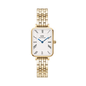 🕒 Laikrodžiai, Laikrodis Daniel Wellington Quadro Roman Numerals 5-Link DW00100688 Auksinė