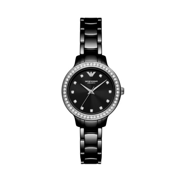 🕒 Laikrodžiai, Laikrodis Emporio Armani Ceramic AR70008 Juoda